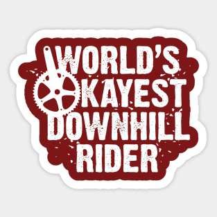 World's Okayest Downhill Rider Sticker